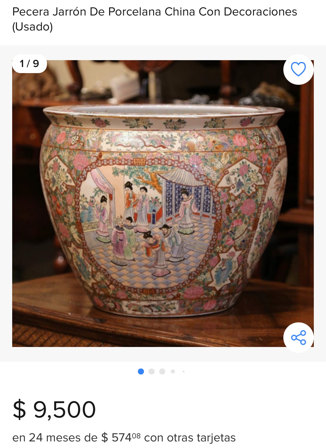 Jarrón De Porcelana Chino