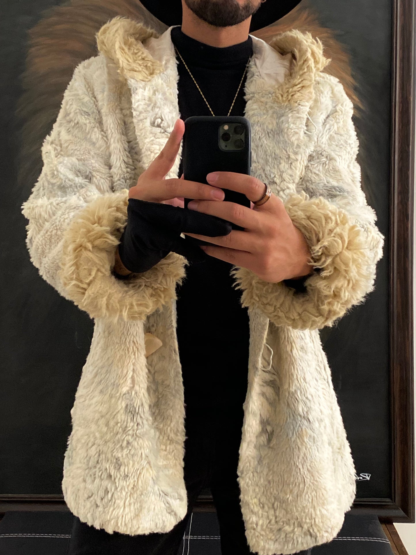 Abrigo faux fur talla M