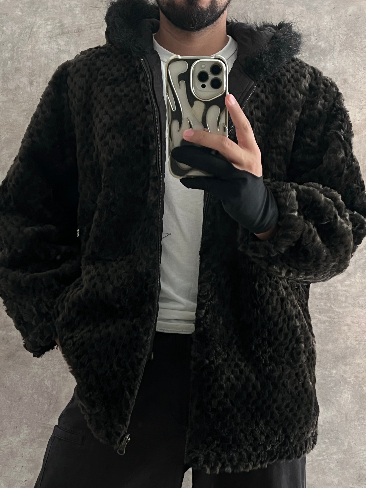 ABRIGAZO FAUX FUR DOBLE VISTA (M)