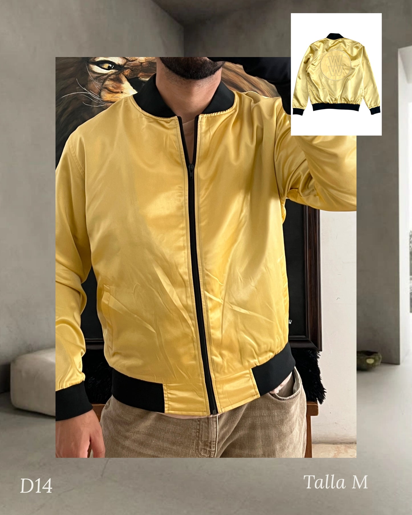 Yellow Bomber Jacket (M)
