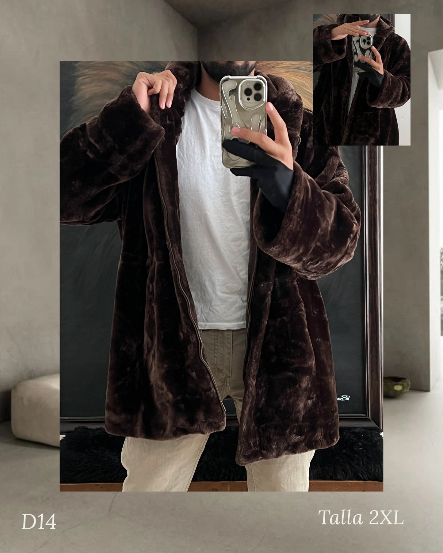 Abrigo de lujo Faux Fur (2XL)