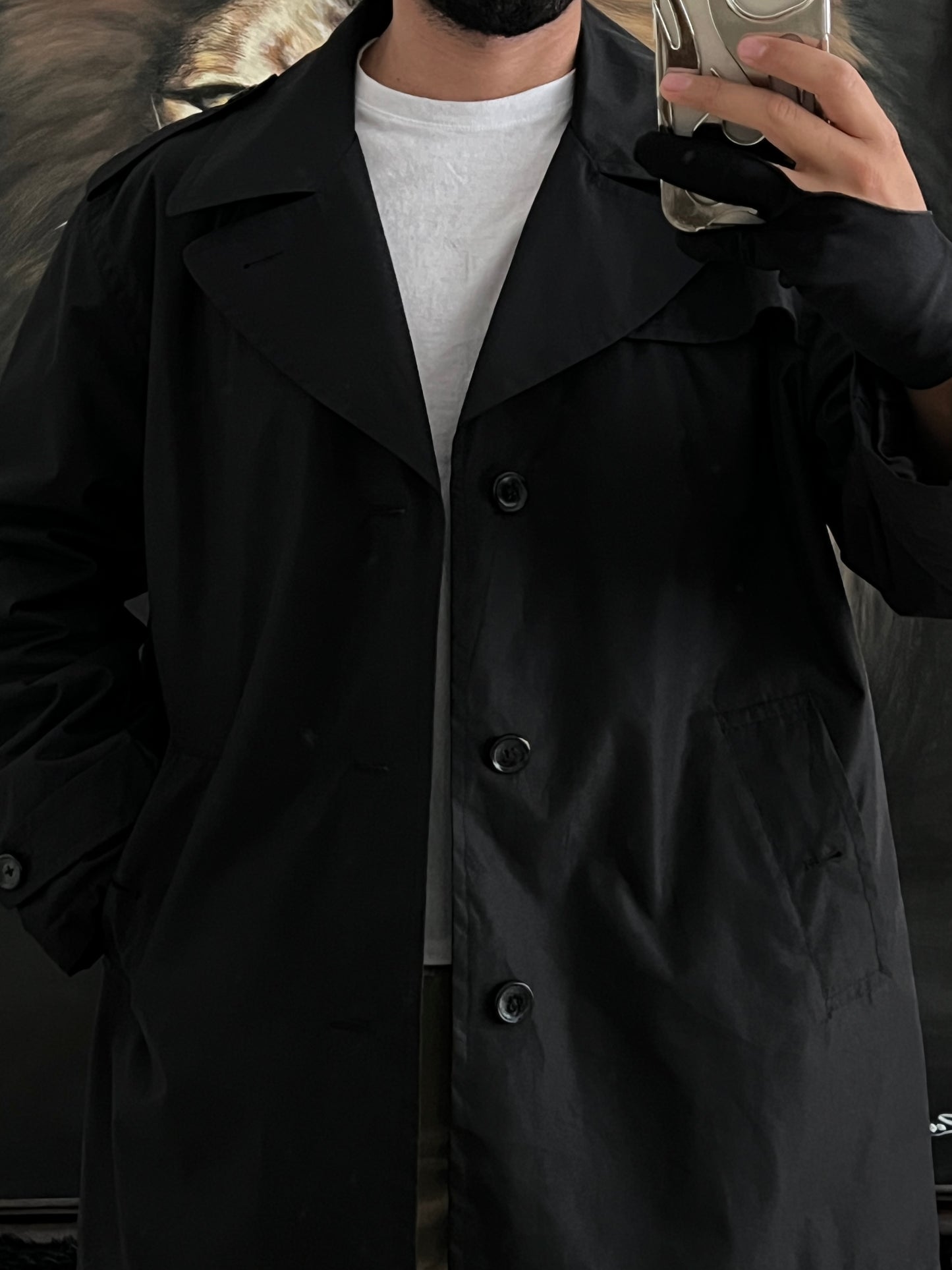 Gabardina Black London Fog (L)