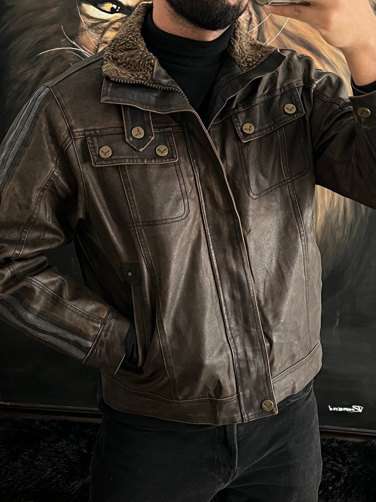 Bomber jacket leather (S)