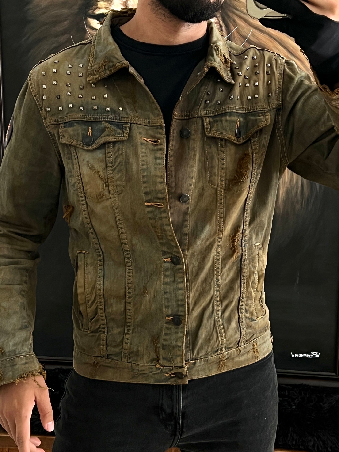 Vintage Distressed Jacket (S/M)