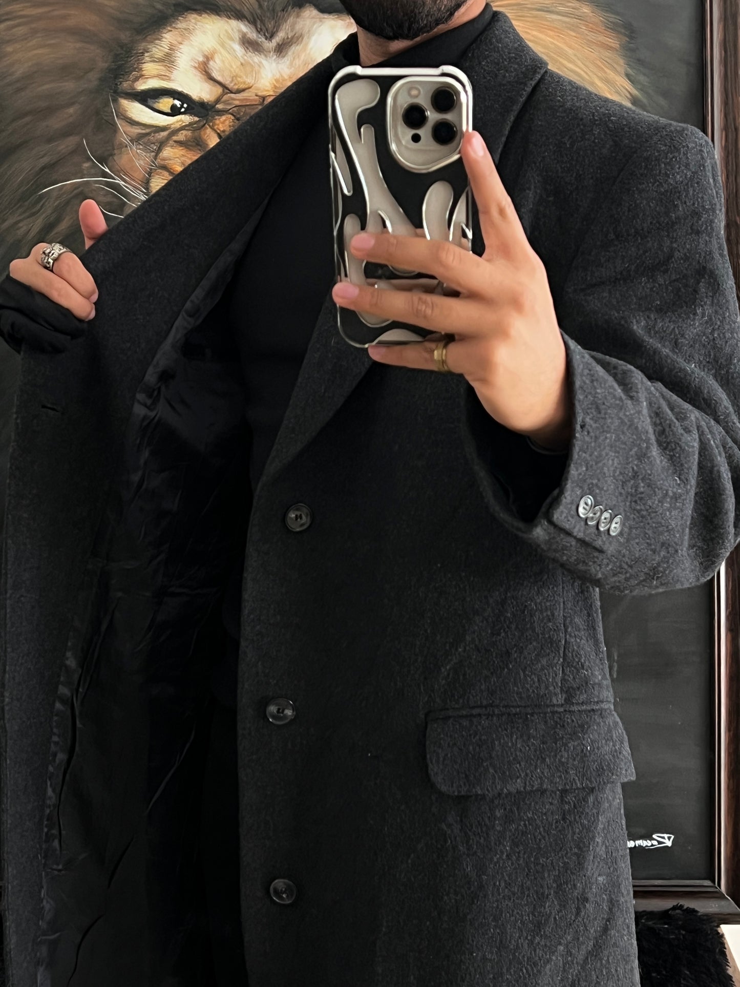 Wool coat (L) 44R
