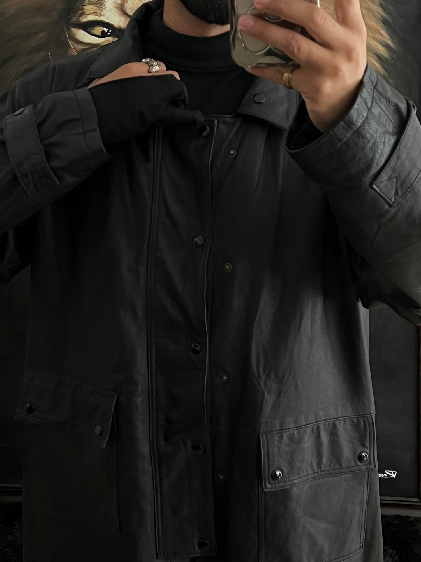 Gabardina 100% piel (XL)
