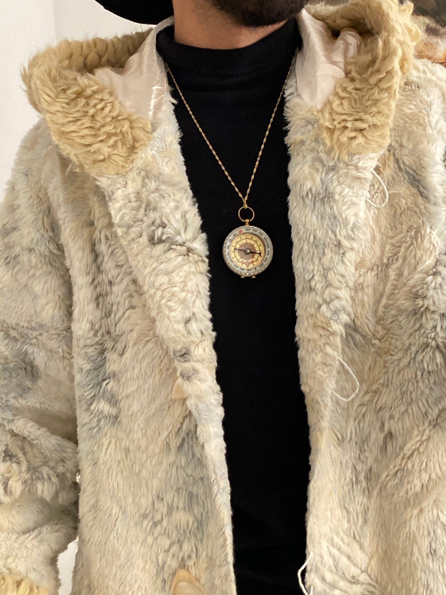 Abrigo faux fur talla M