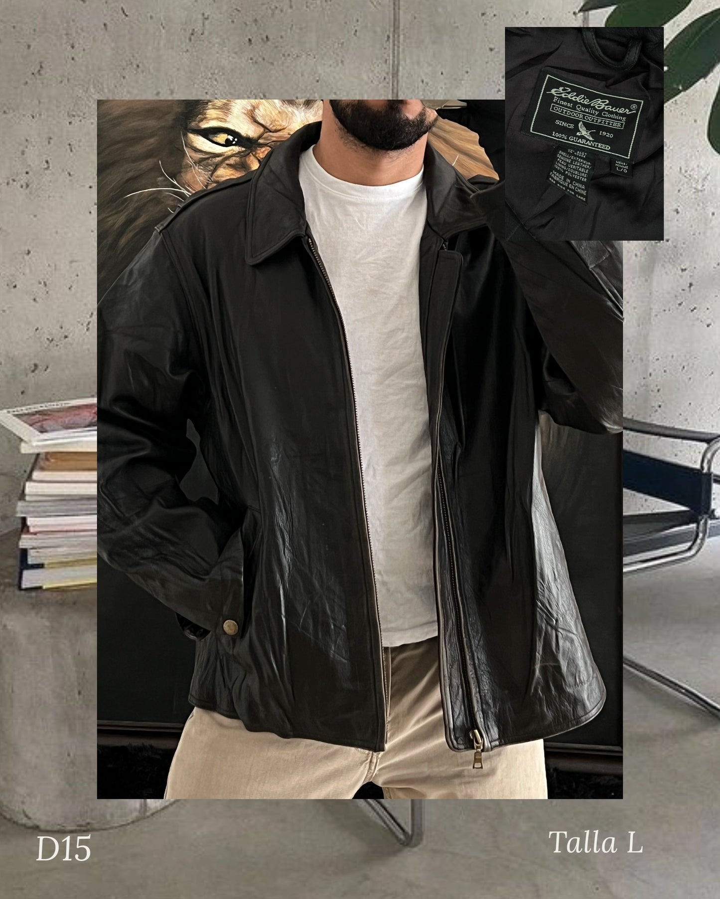 Bomber Leather Jacket (L)