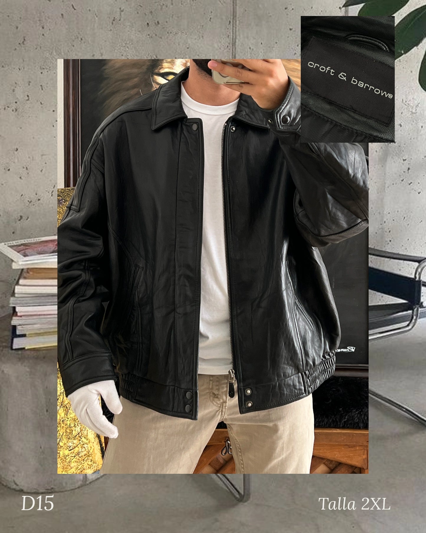 Bomber Leather Jacket (2XL)