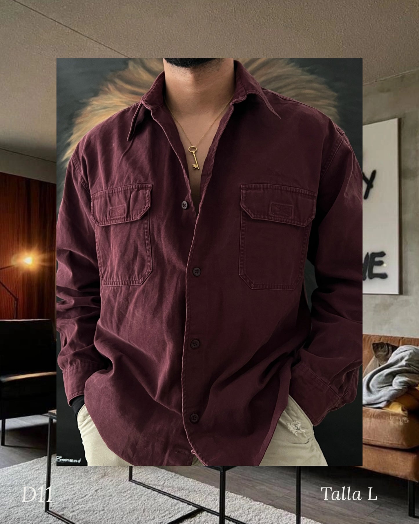 Wine Workwear Shirt (L)