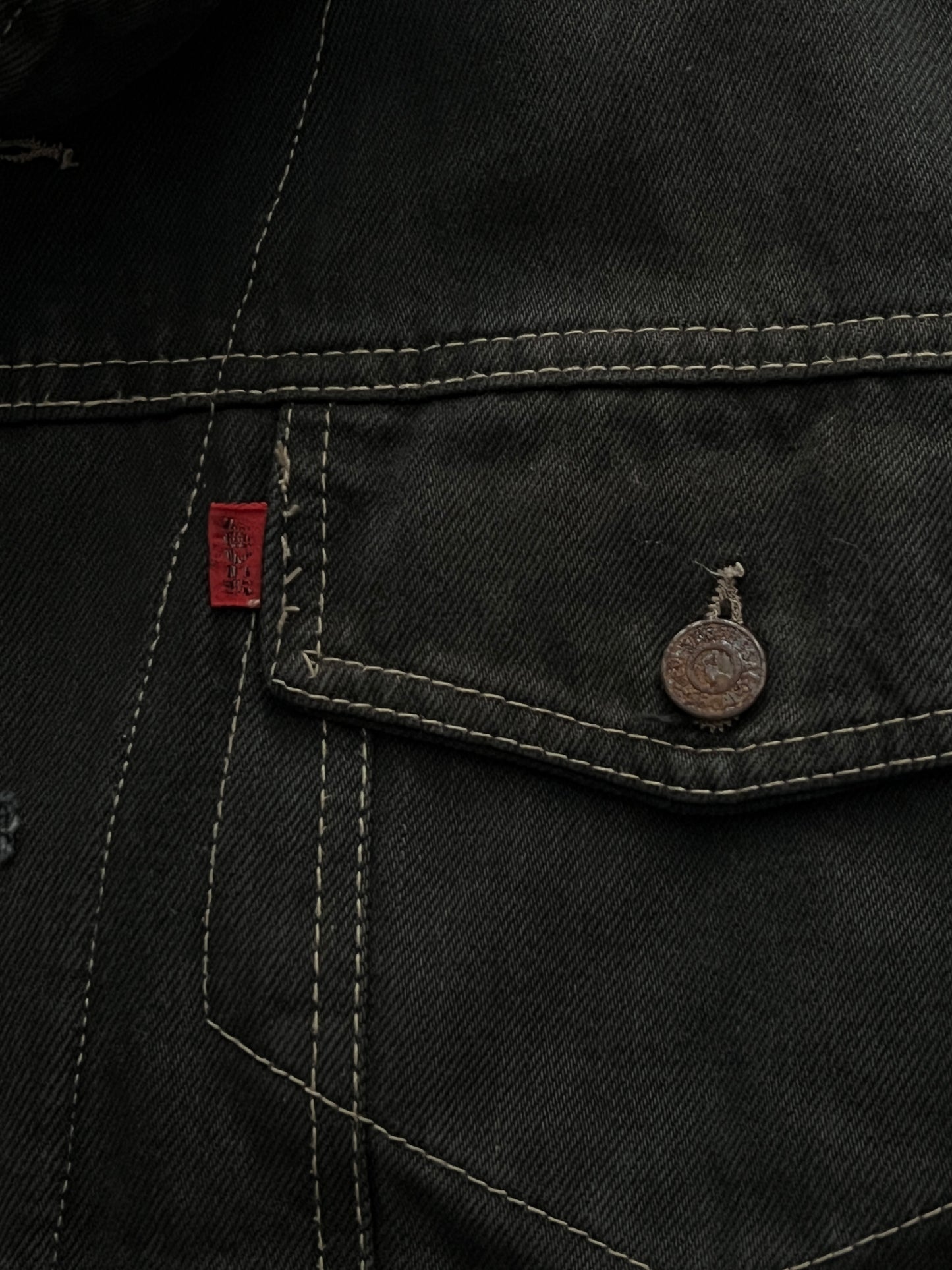 BLACK DENIM JACKET LEVI'S (L)