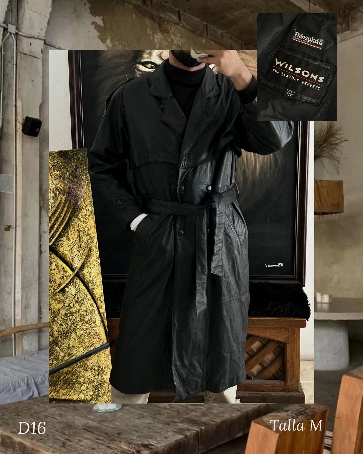Gabardina de piel 100% 3M (M)