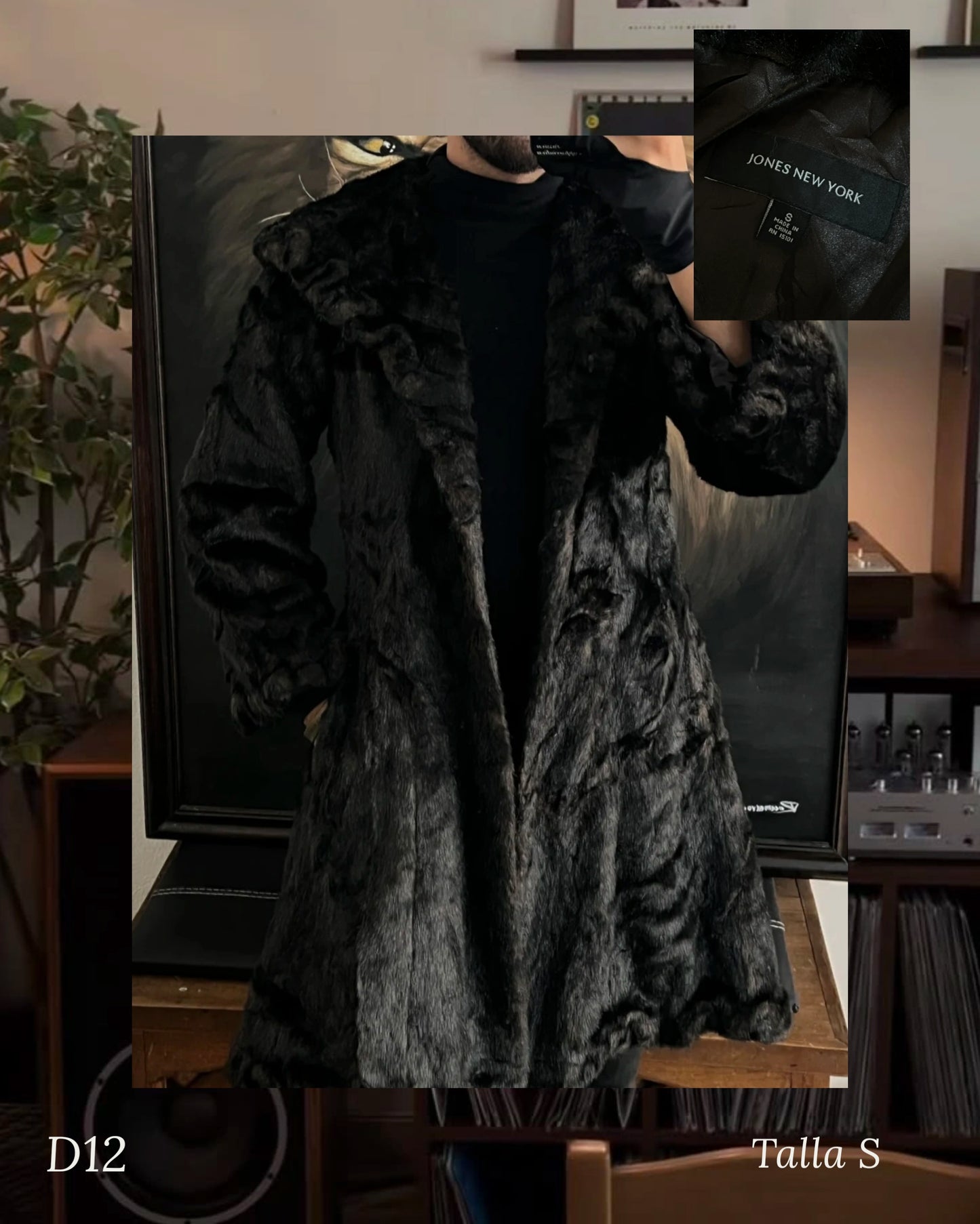 Abrigo de lujo de Faux Fur (S)