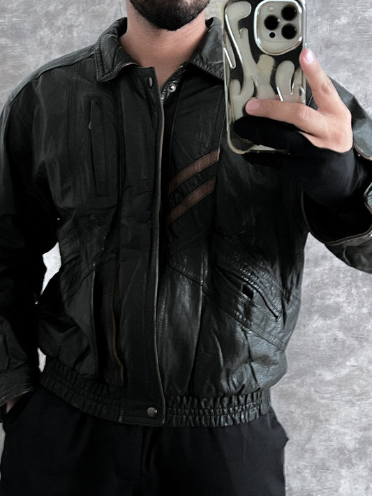 VINTAGE LEATHER JACKET (XL)