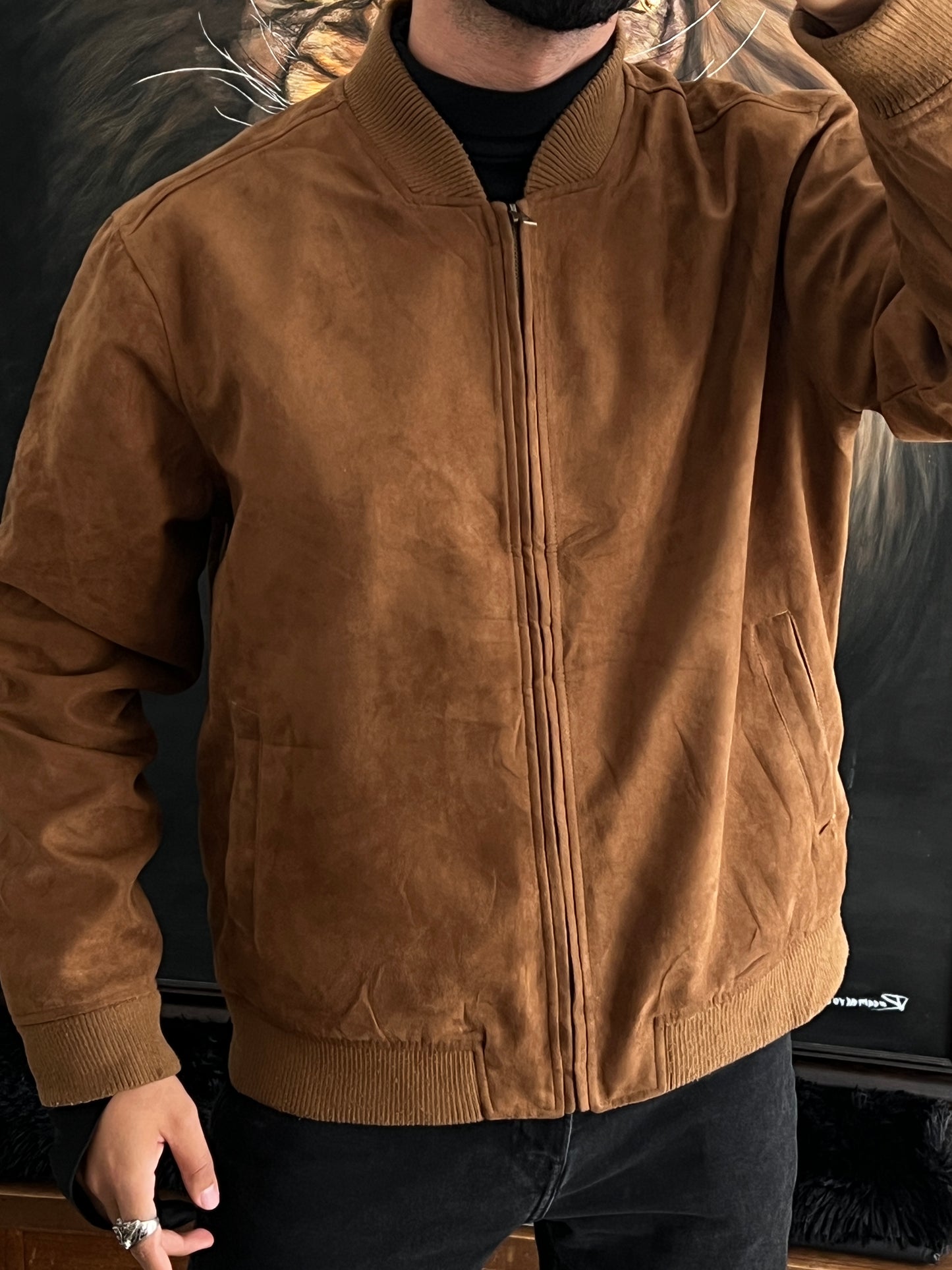 Jacket tipo gamuza (L)