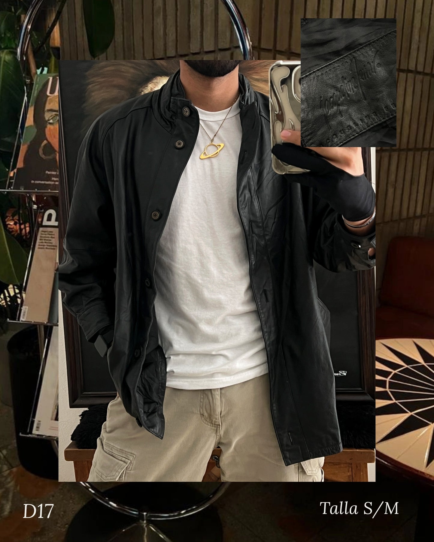 Leather Jacket Made in Korea (S/M)