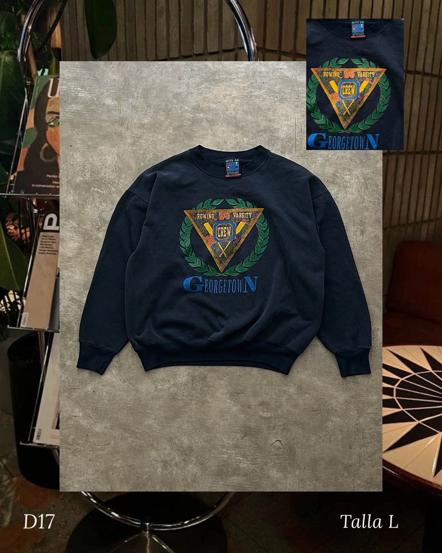 Retro Hoodie Blue (L)
