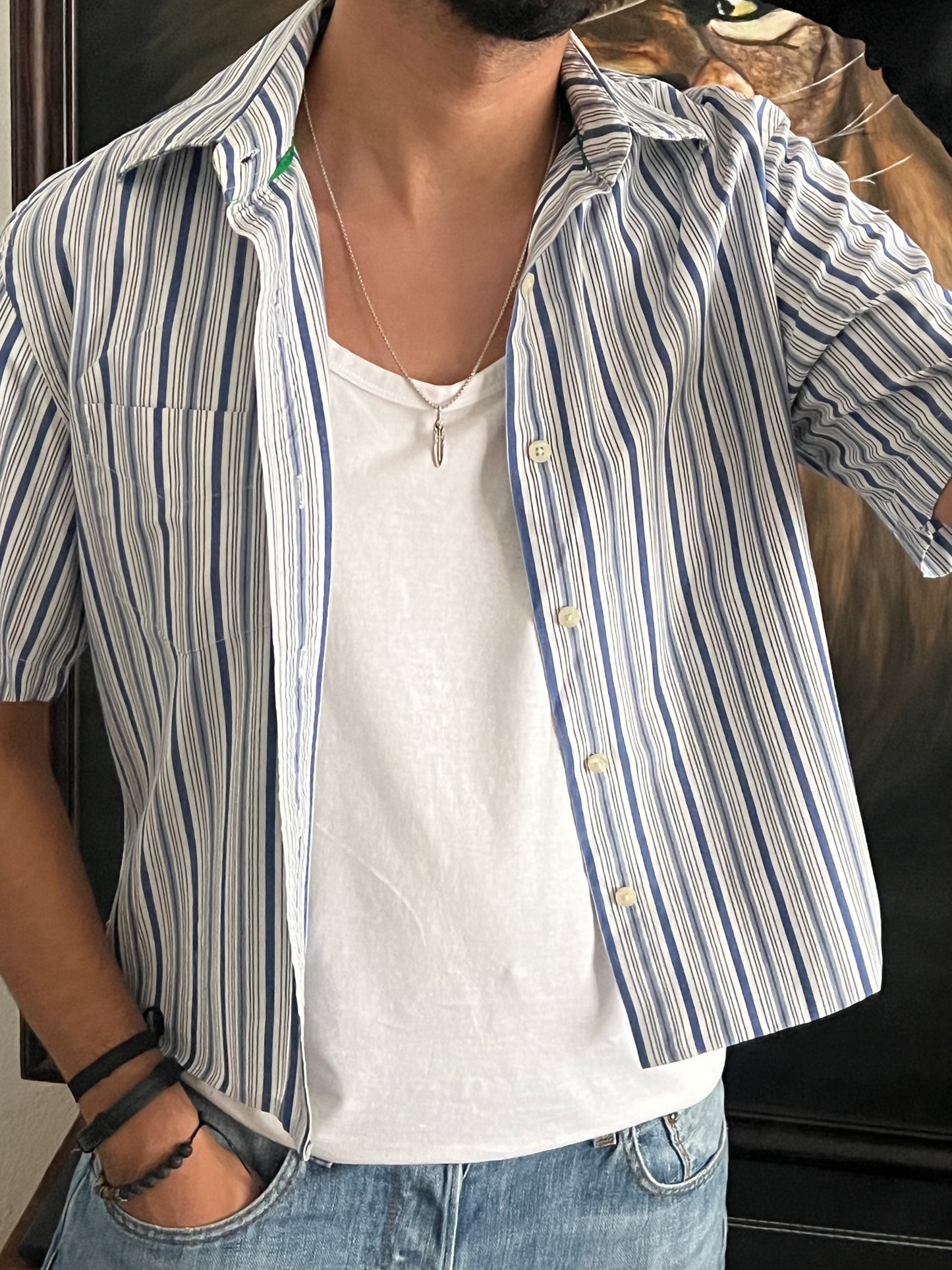 Camisa talla S / Cropped boxy fit
