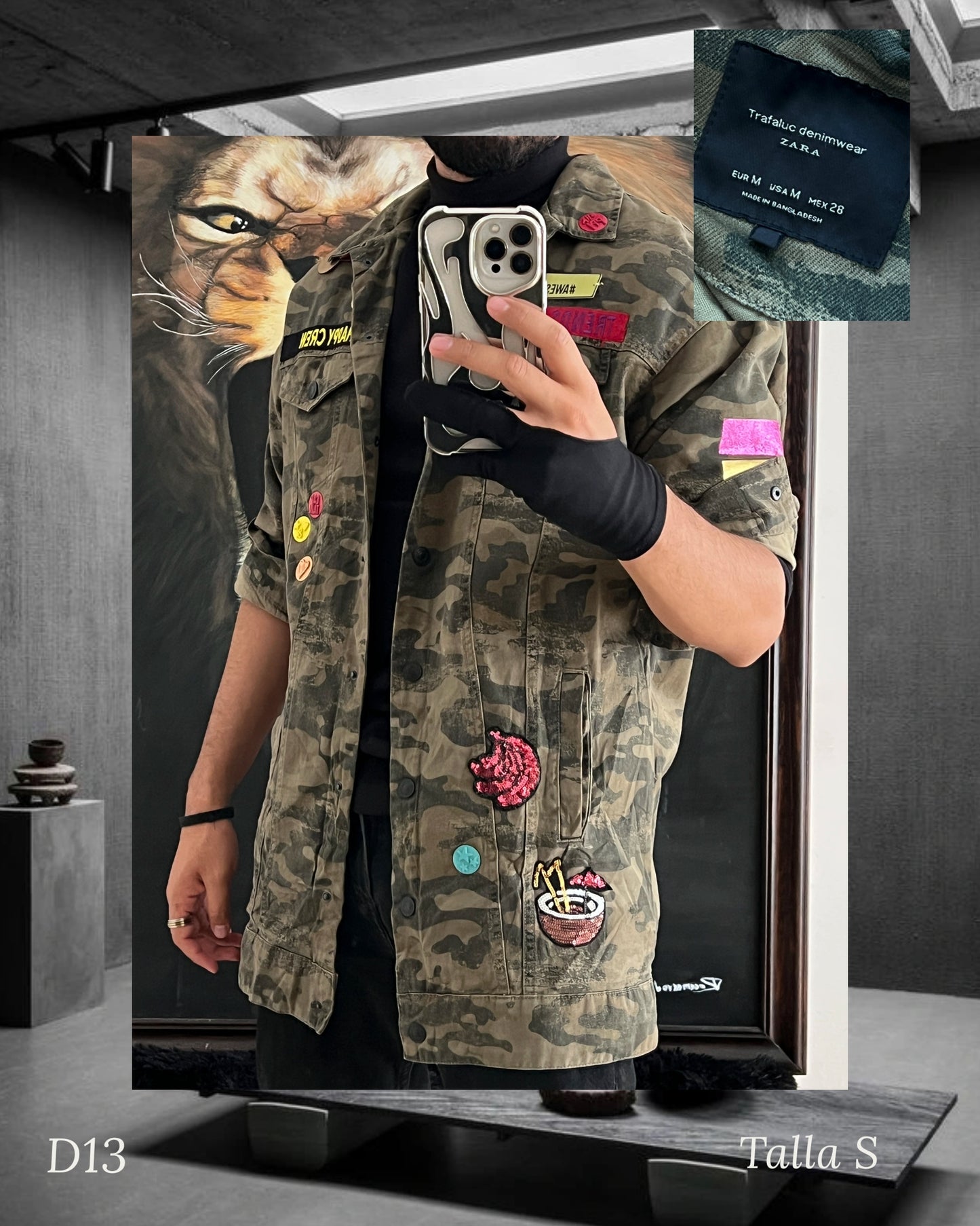 Zara jacket camo (S)