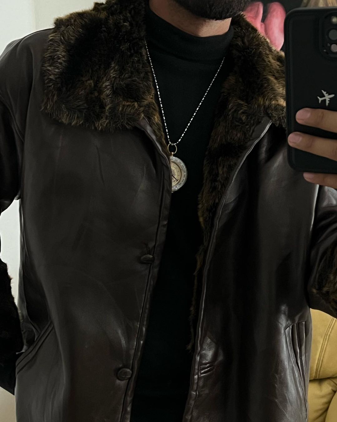 Chamarrisima de Piel Sintética