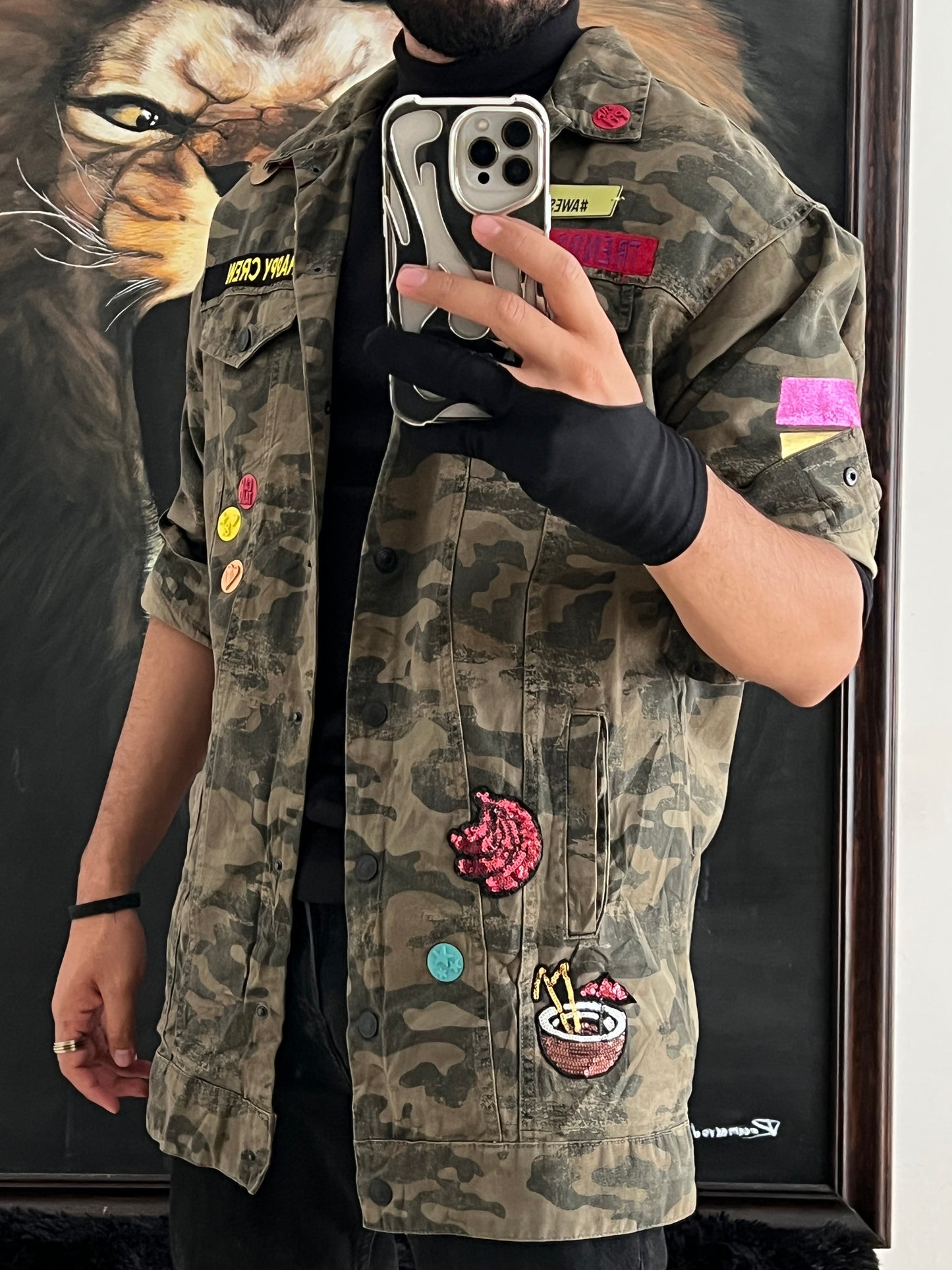 Zara jacket camo (S)