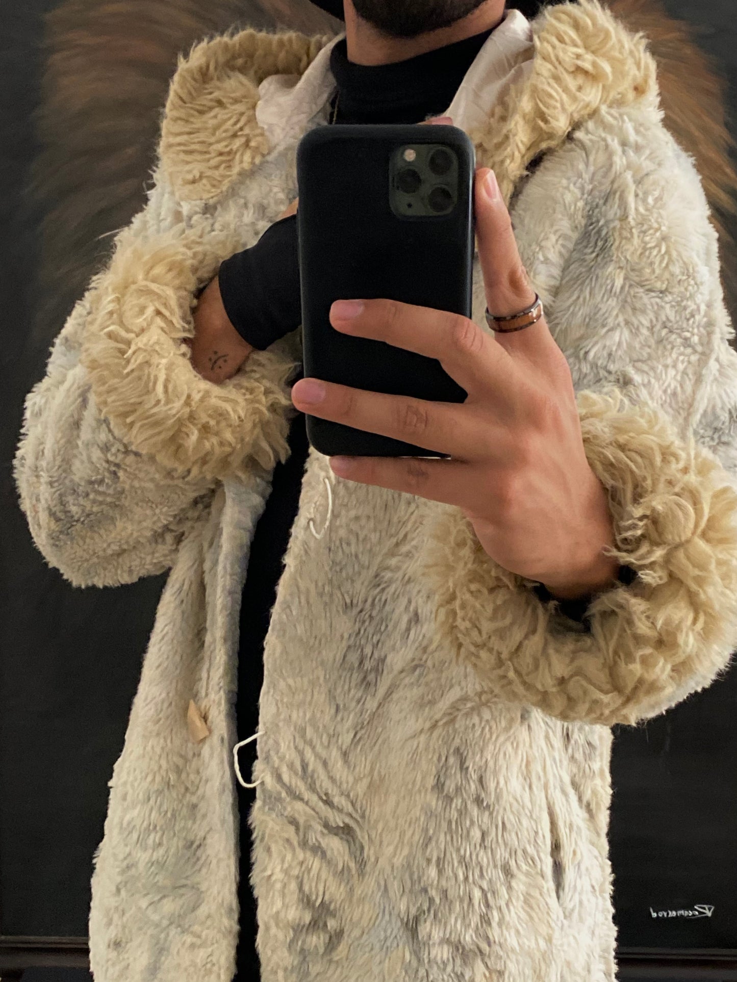 Abrigo faux fur talla M