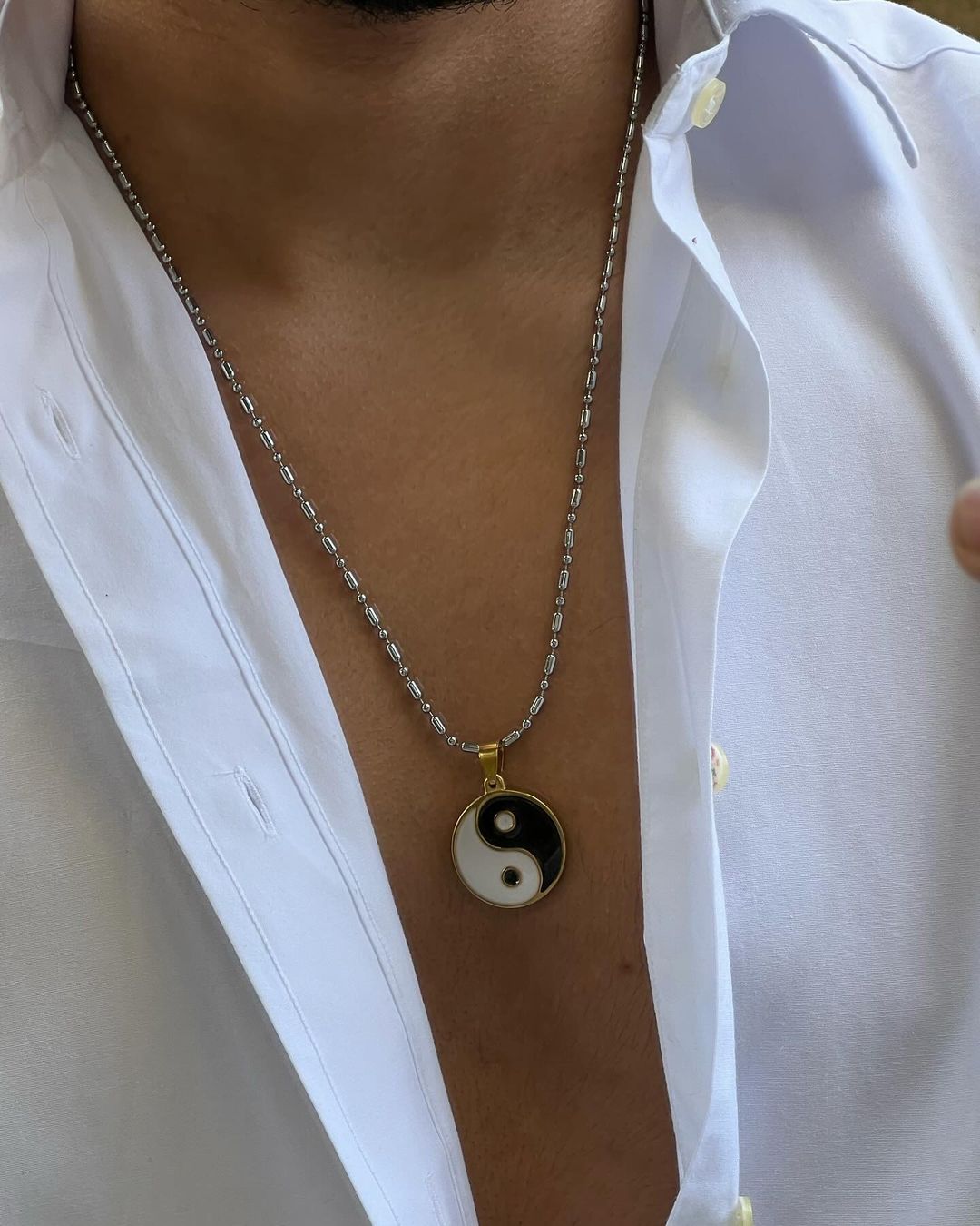 Yin y Yang Acero inoxidable