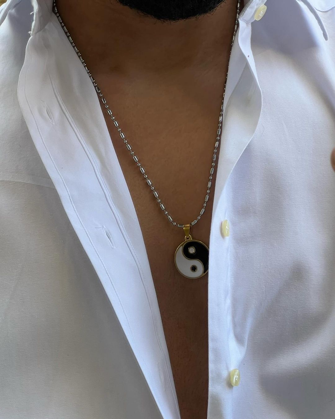 Yin y Yang Acero inoxidable