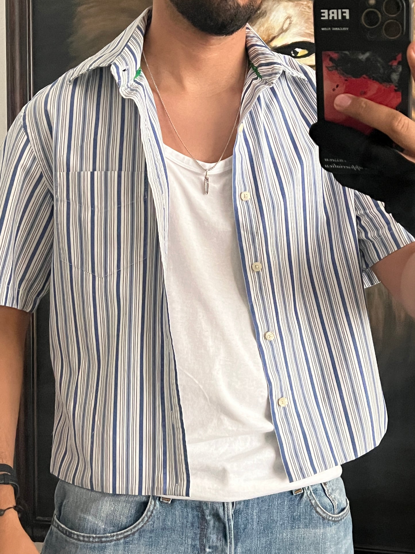 Camisa talla S / Cropped boxy fit