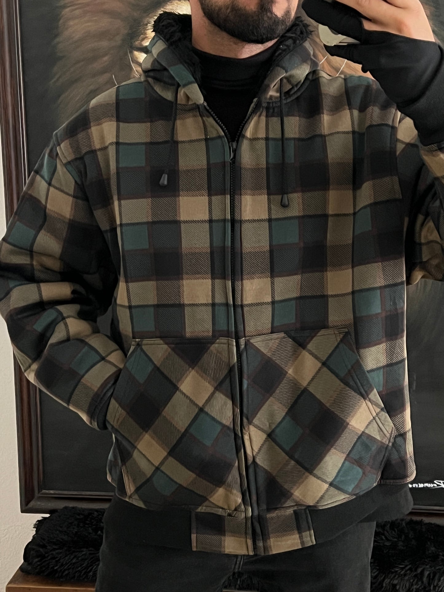 faux fur jacket (XL)
