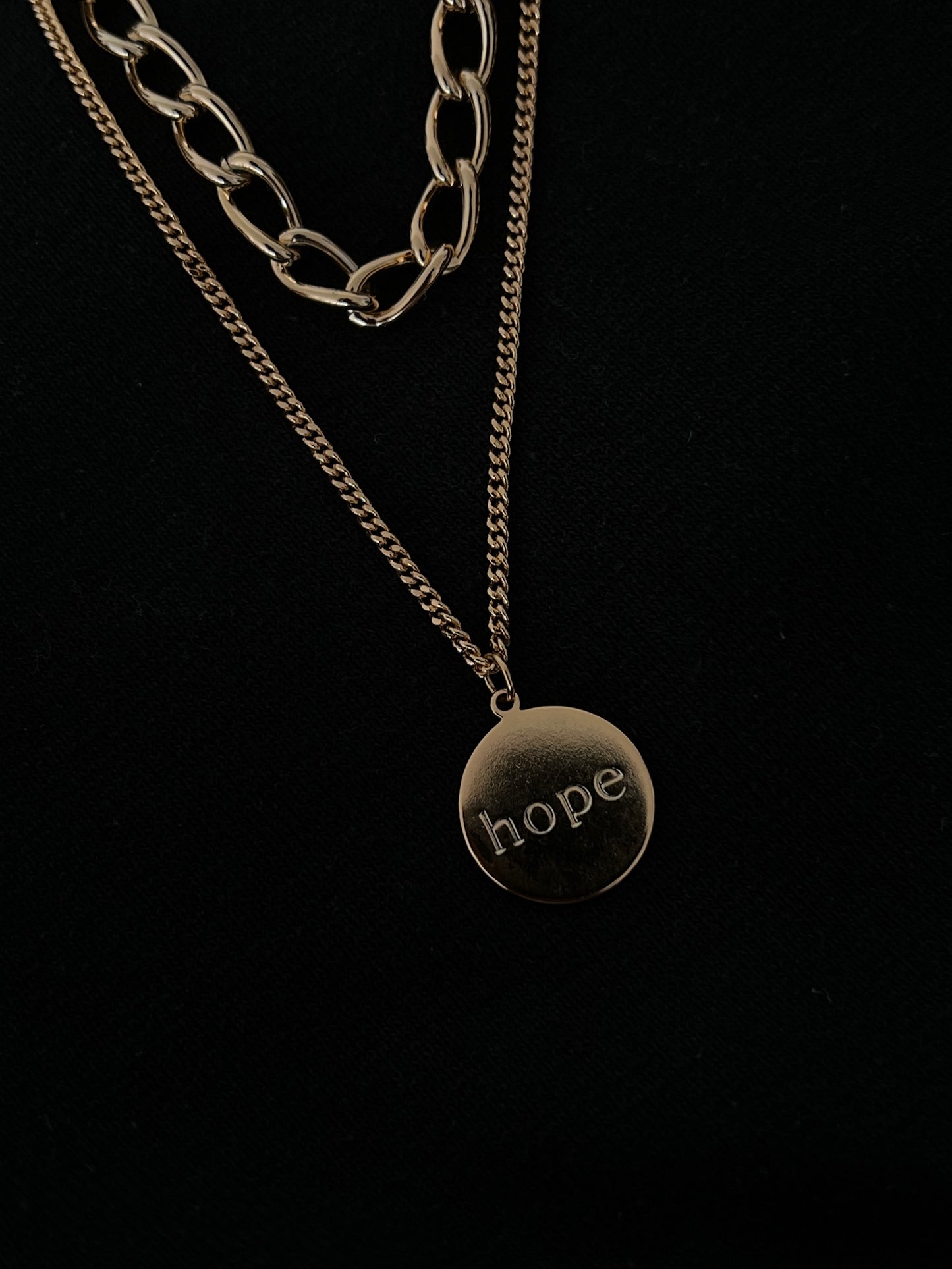 Collar de oro laminado de doble cadena