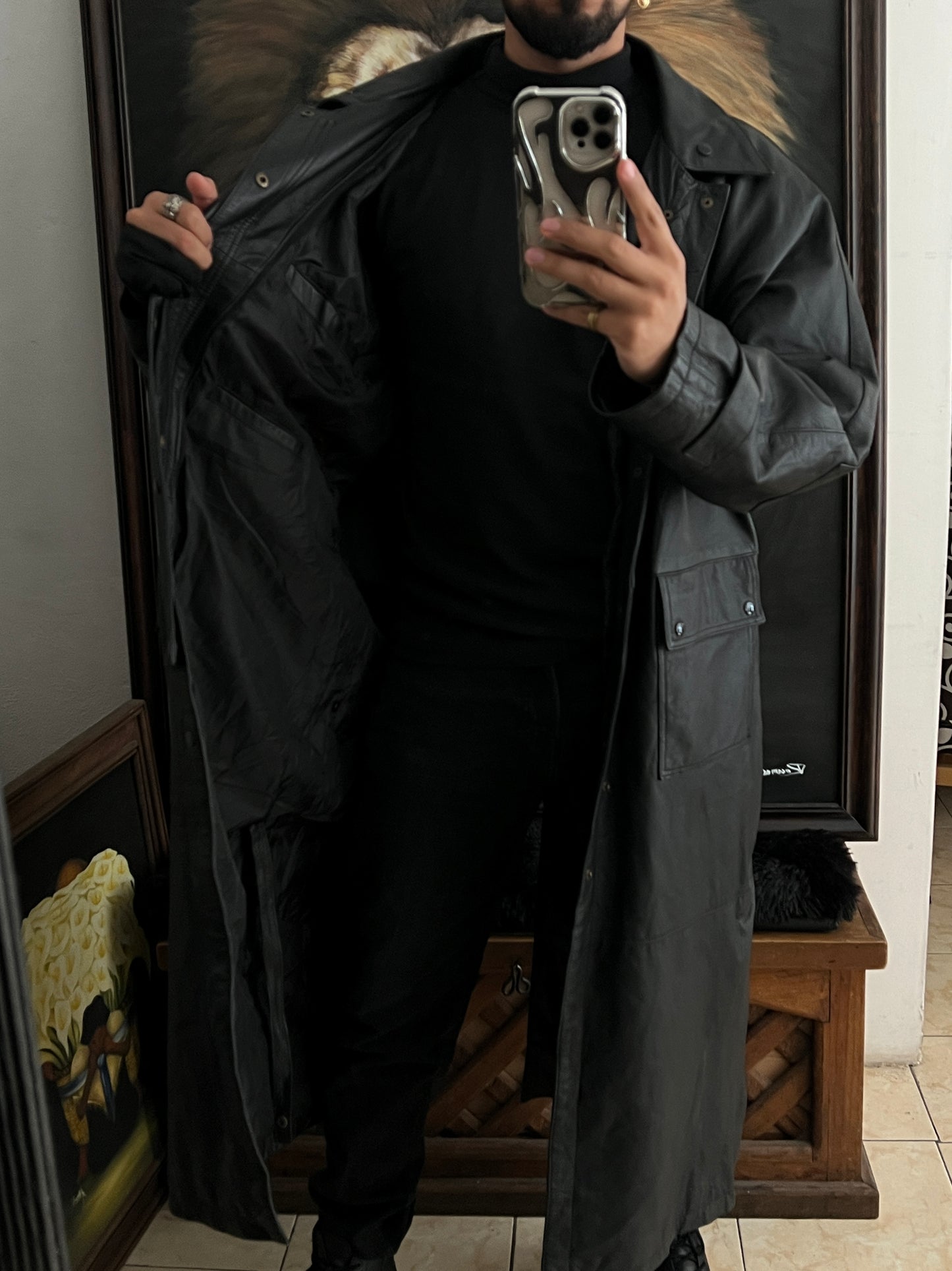 Gabardina 100% piel (XL)