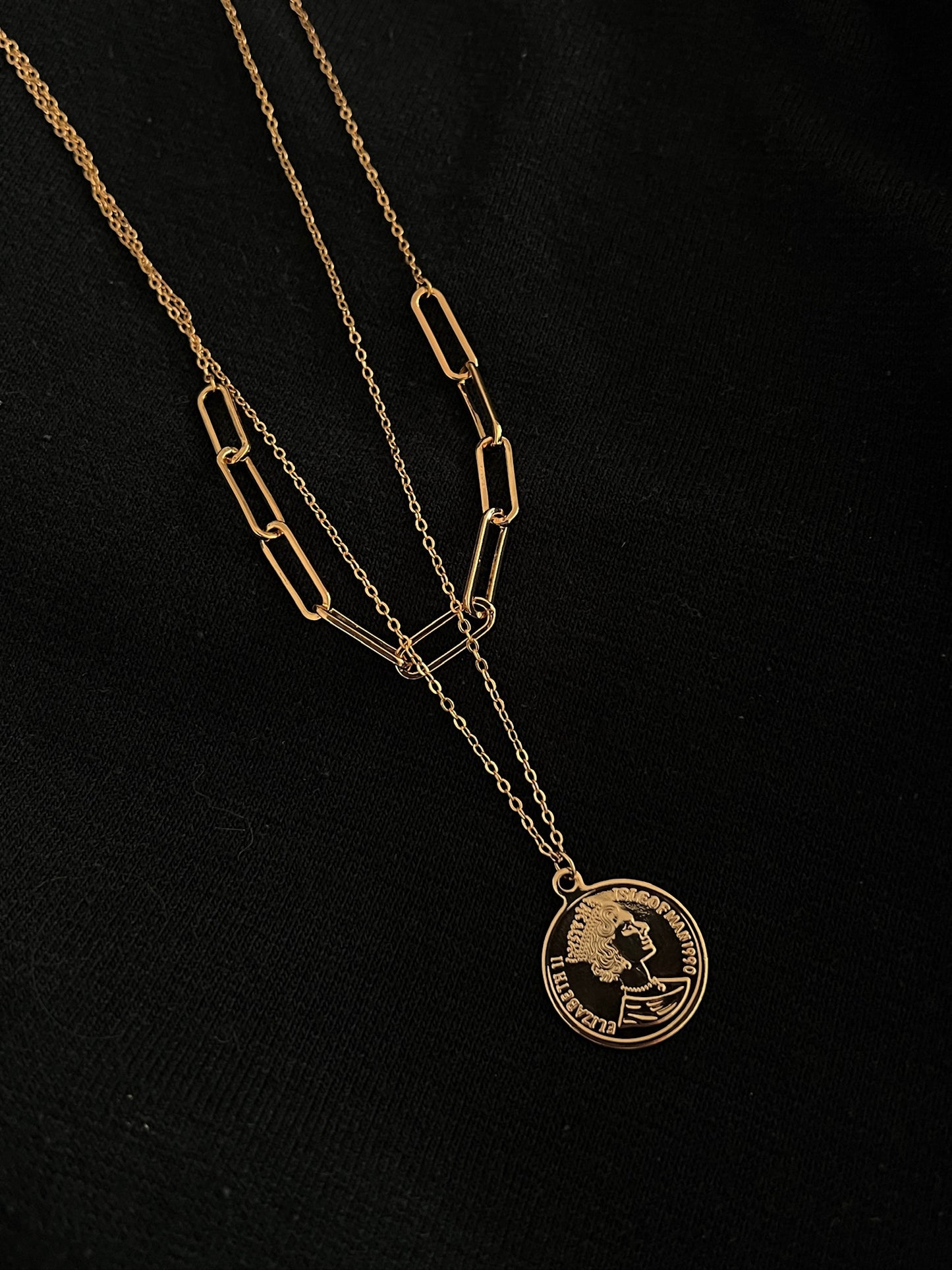 Collar de oro laminado doble