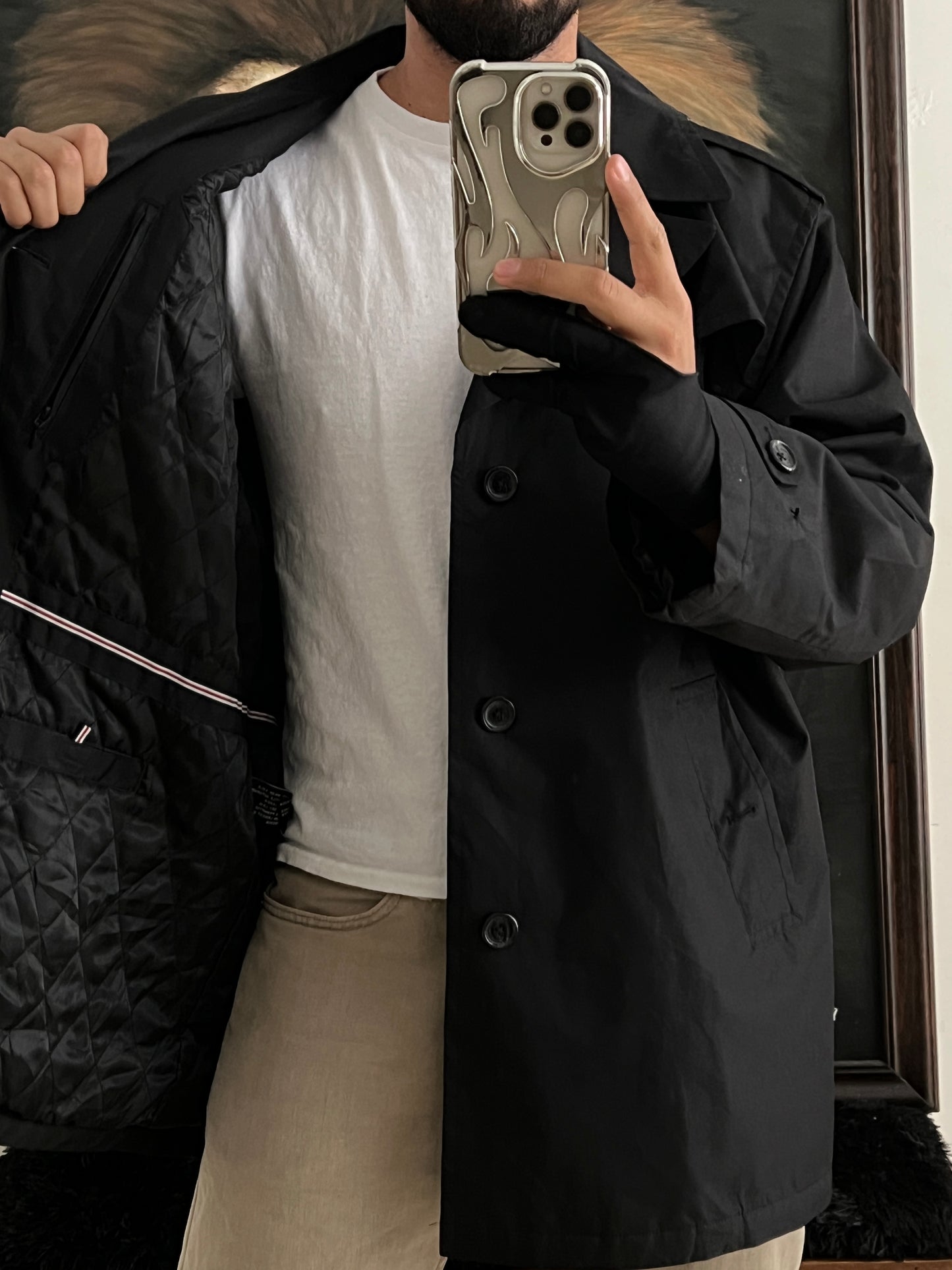 Gabardina Black London Fog (L)