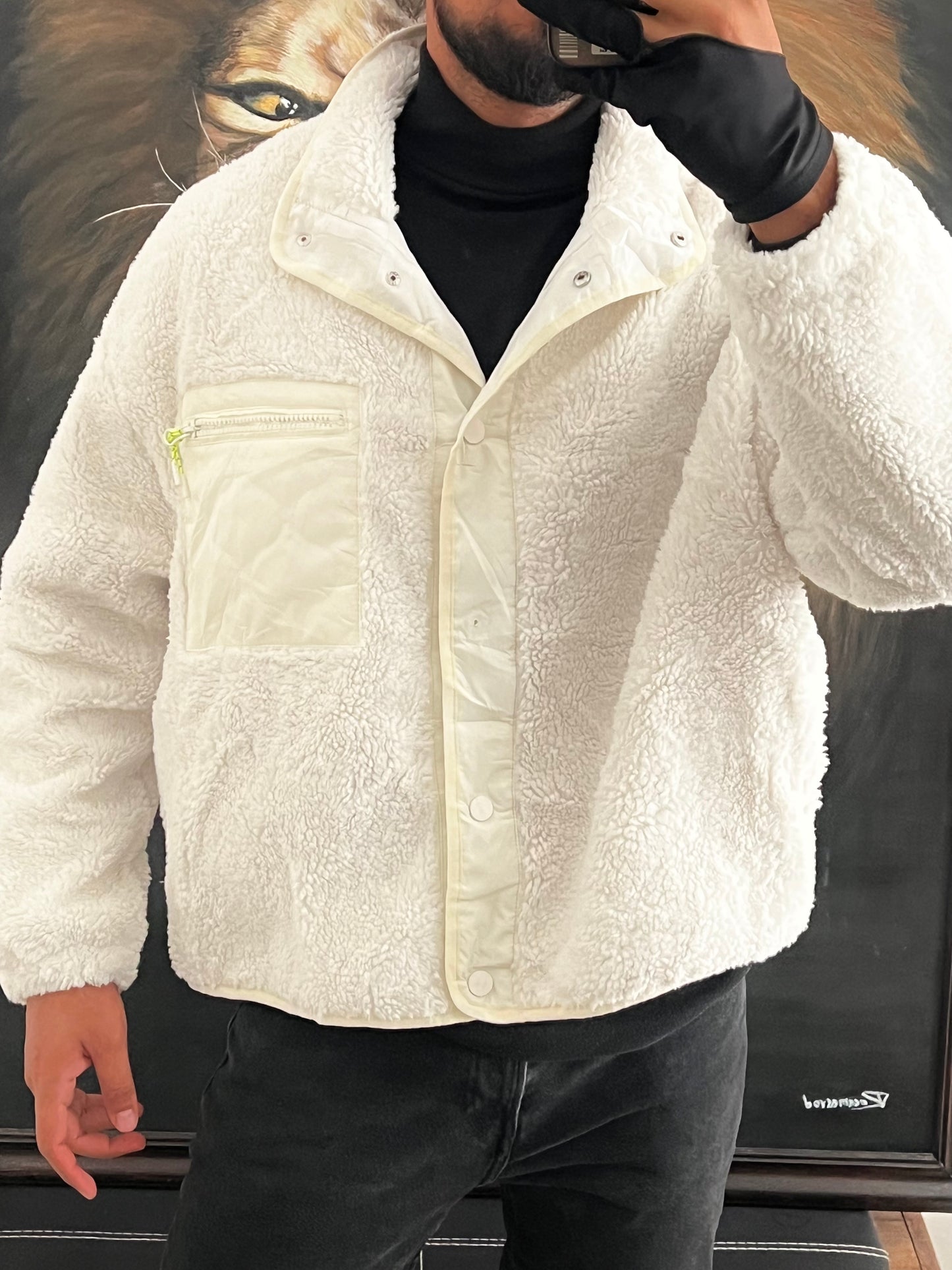 Sherpa jacket Boxy fit talla M
