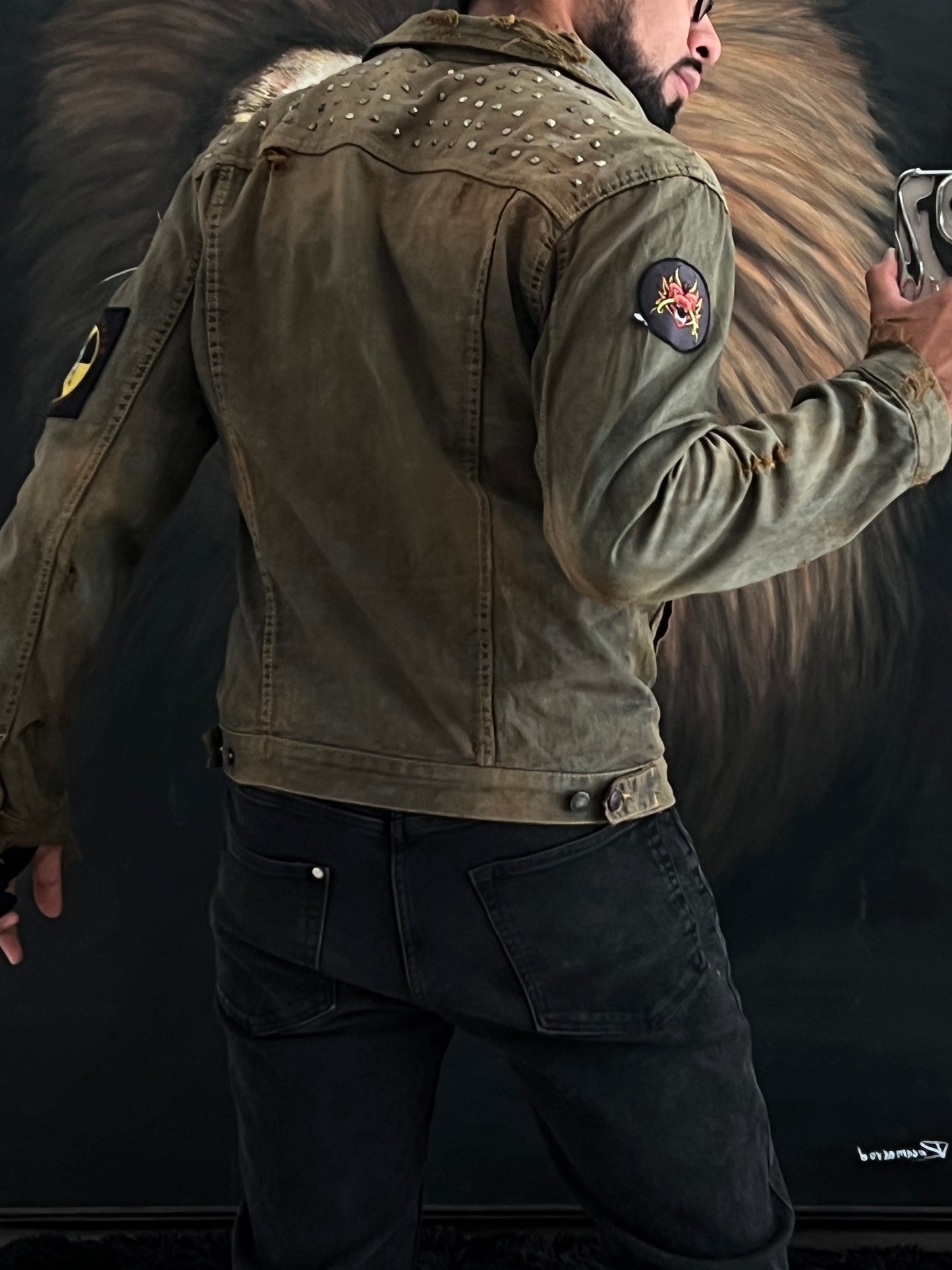 Vintage Distressed Jacket (S/M)