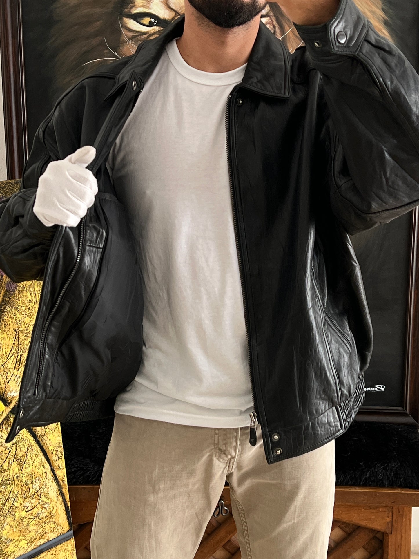 Bomber Leather Jacket (2XL)