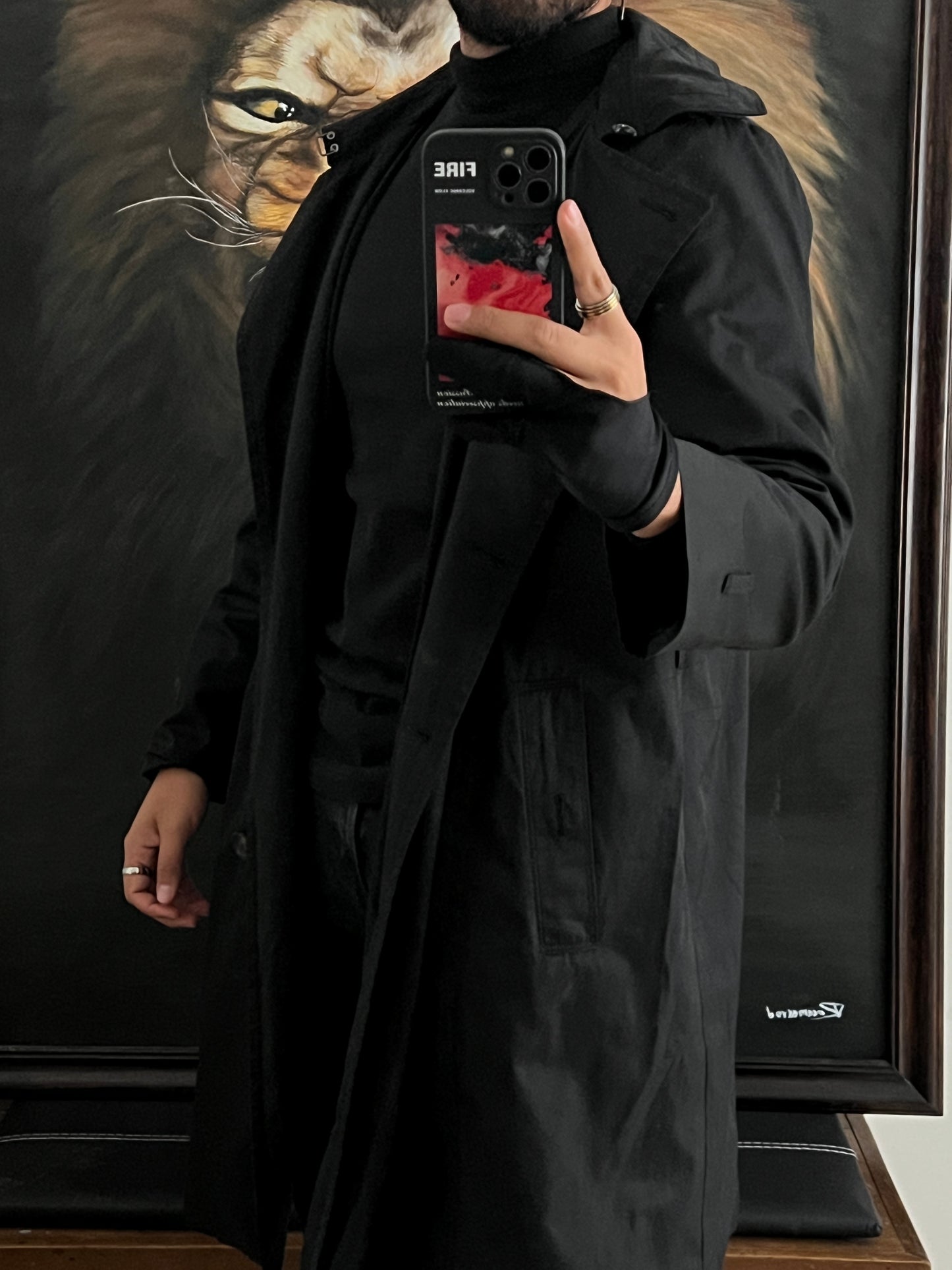 Gabardina con capucha desmontable (M)