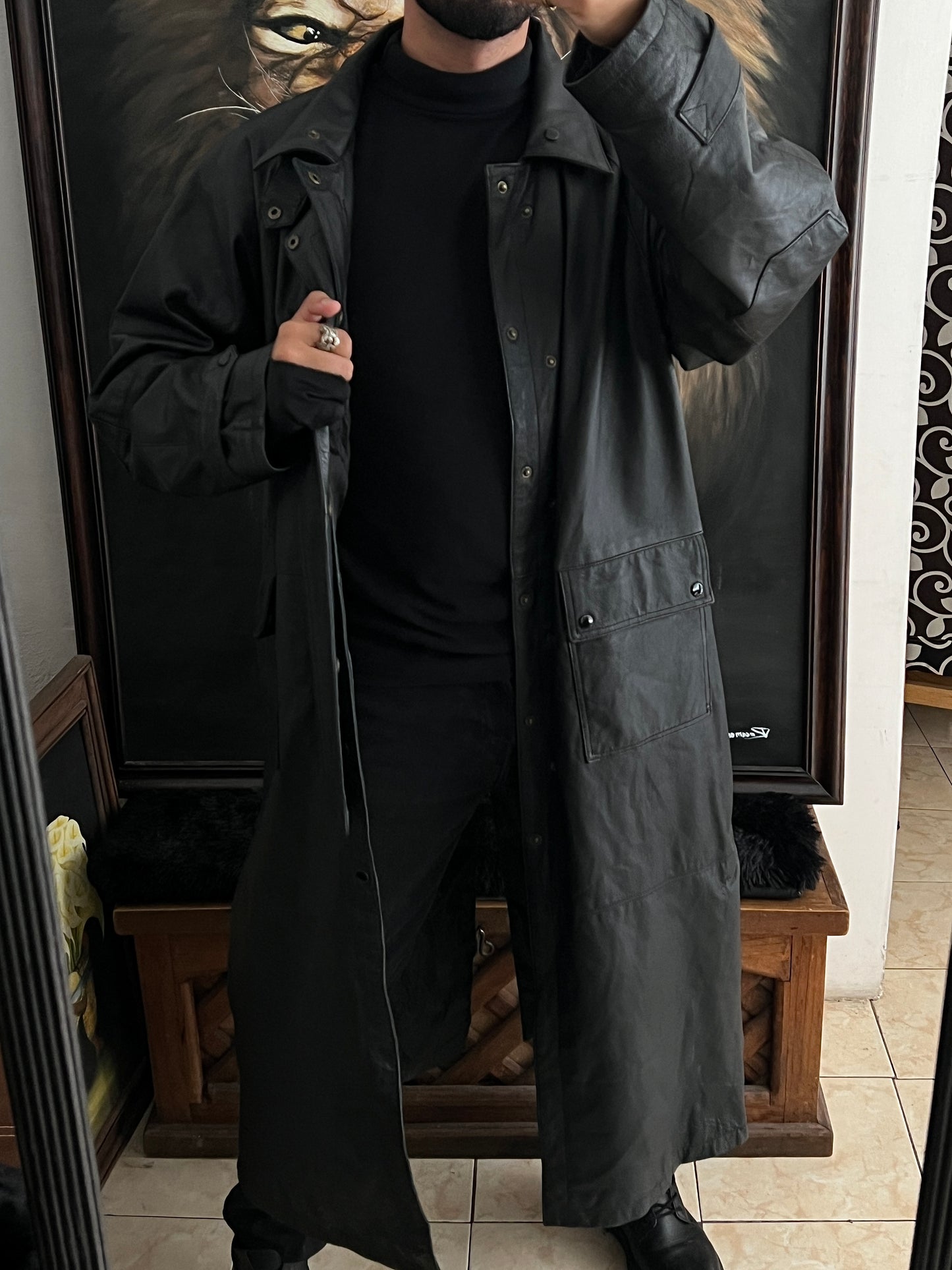 Gabardina 100% piel (XL)