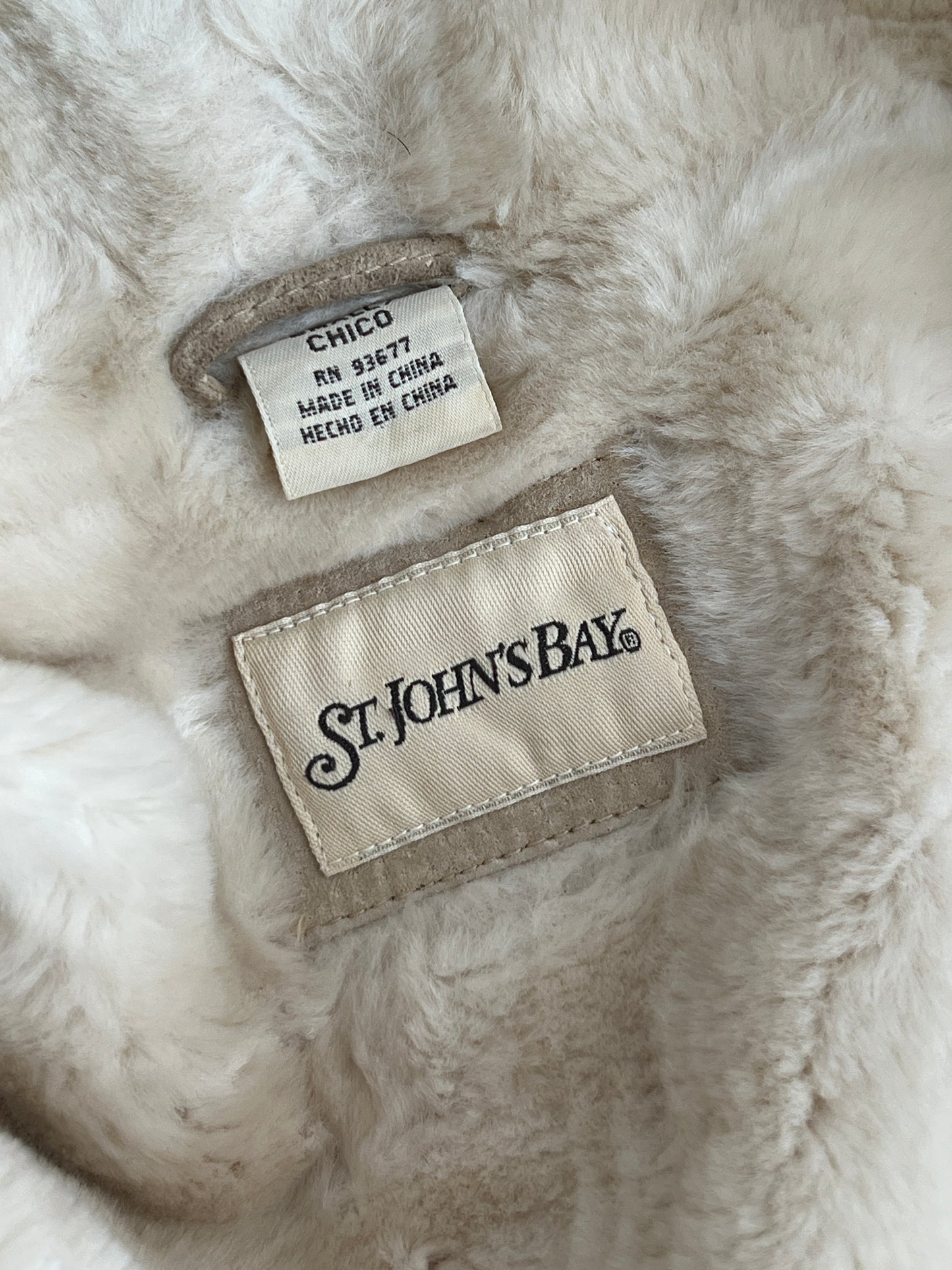 Beige Leather Jacket (S)