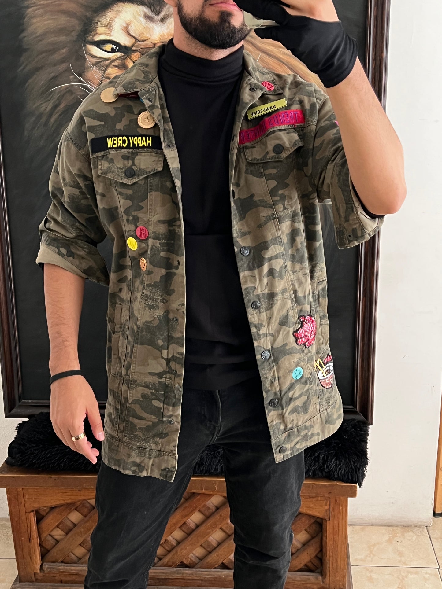 Zara jacket camo (S)