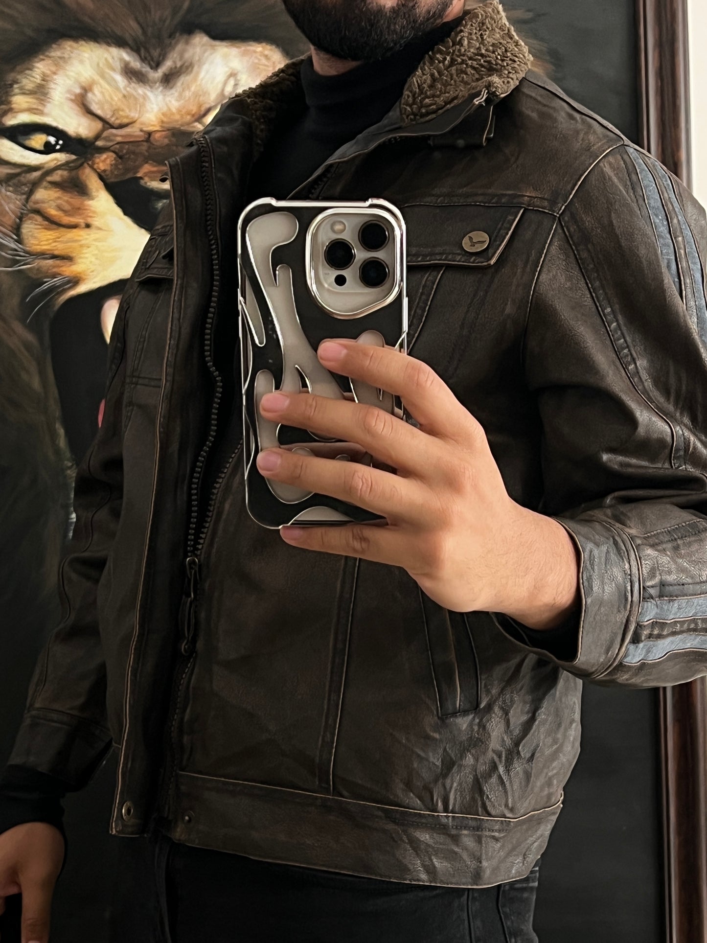 Bomber jacket leather (S)