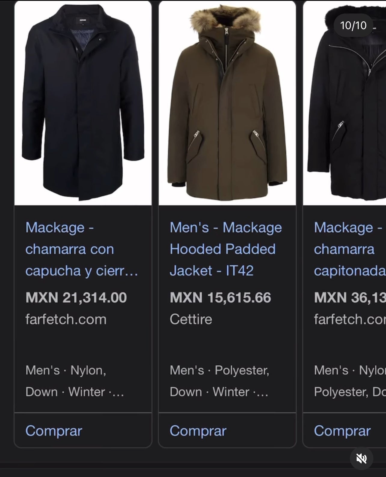 Abrigo exclusivo MACKAGE (L)