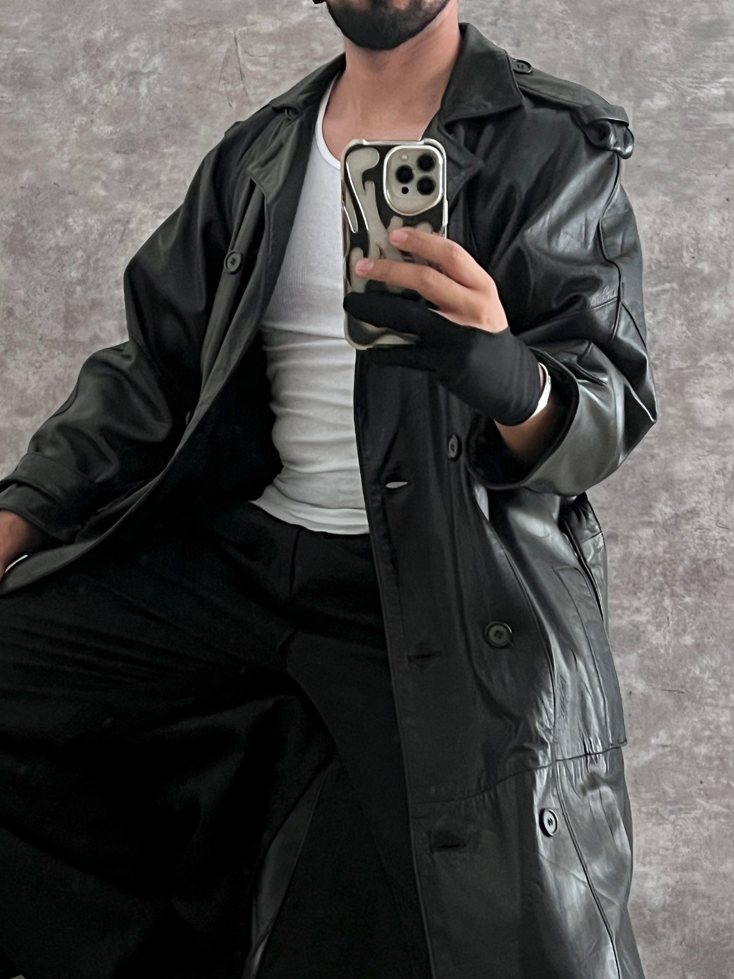 Gabardina Leather 100% (S)