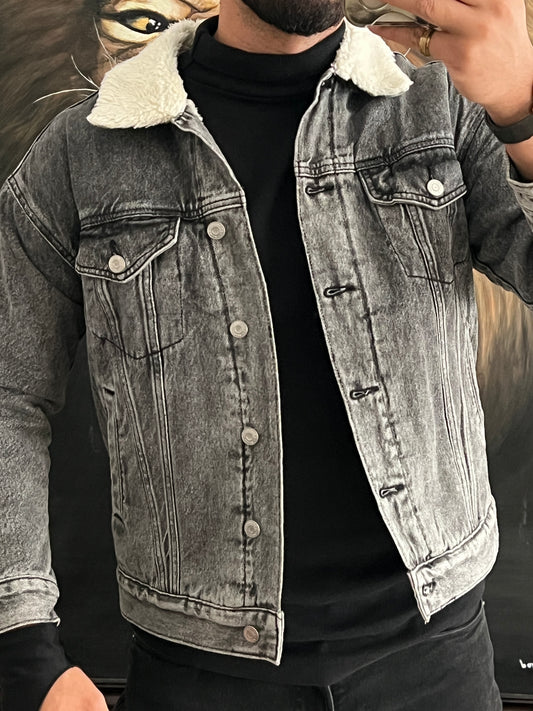 Sherpa denim jacket (XS)