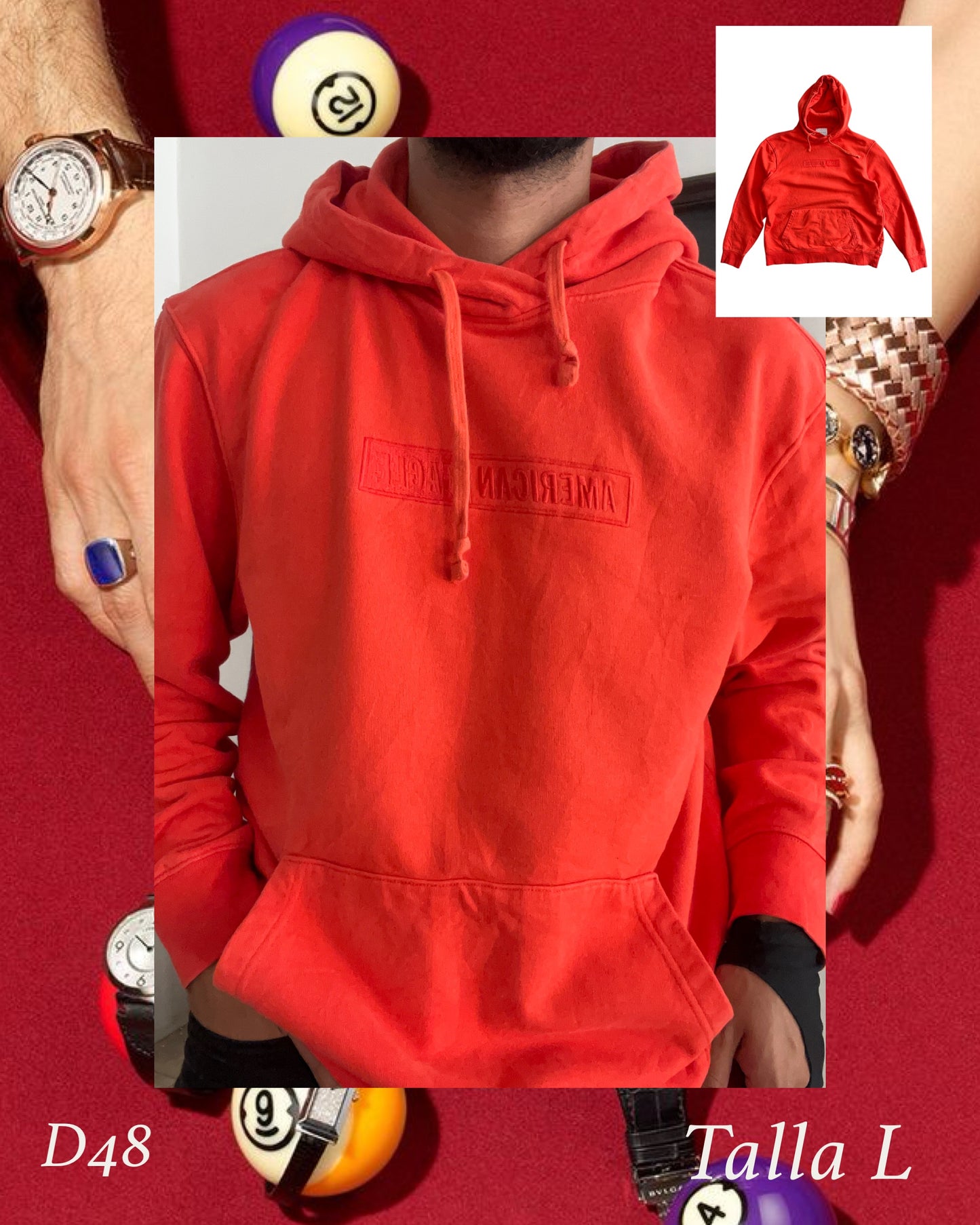 Hoodie American eagle (L)