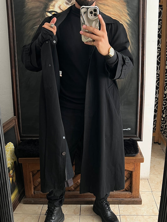 Gabardina Ejecutiva Black 100% Lana (M)