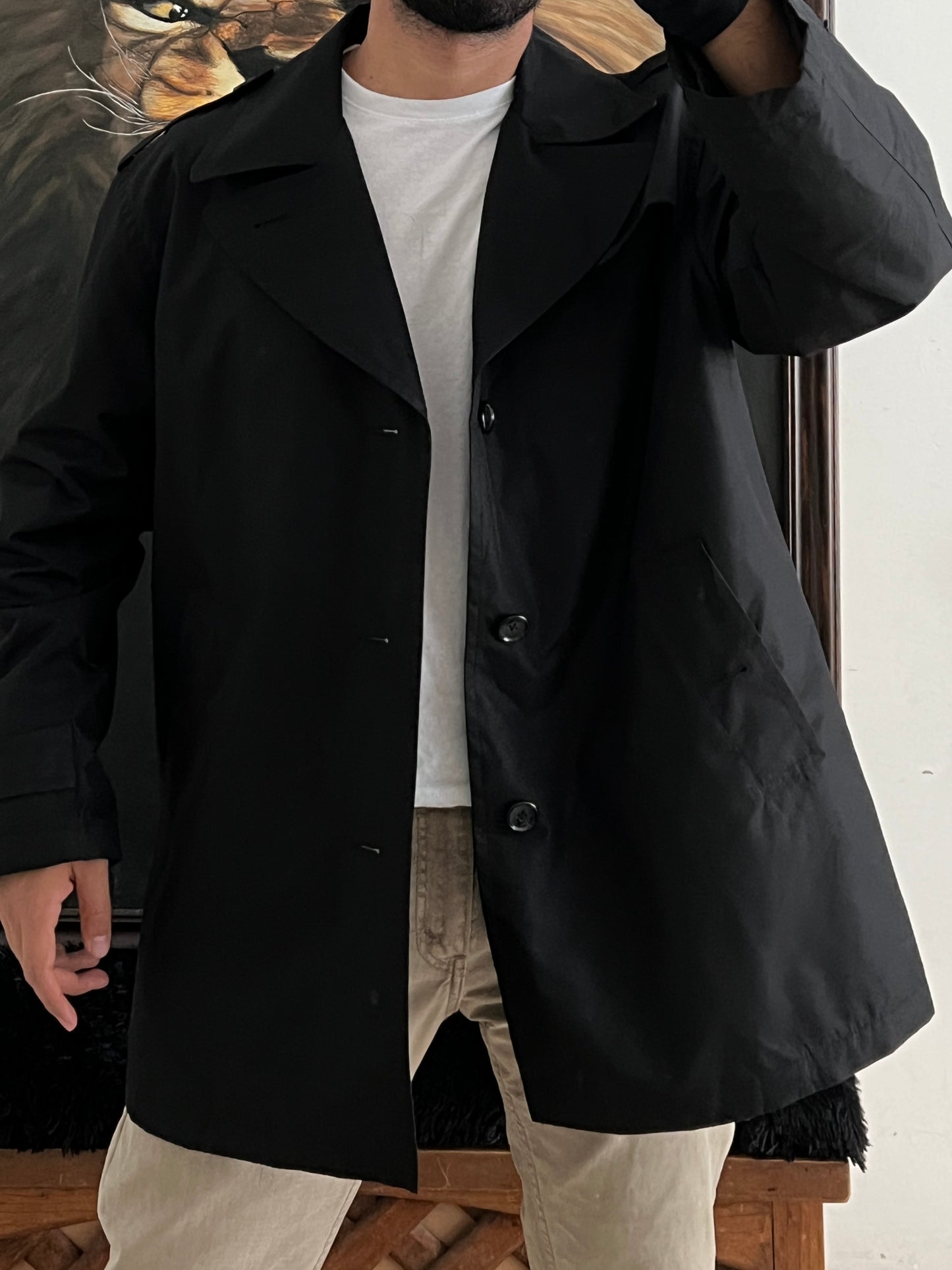 Gabardina Black London Fog (L)