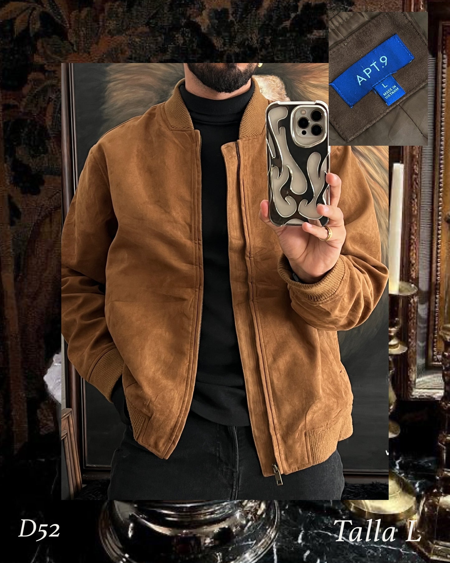 Jacket tipo gamuza (L)