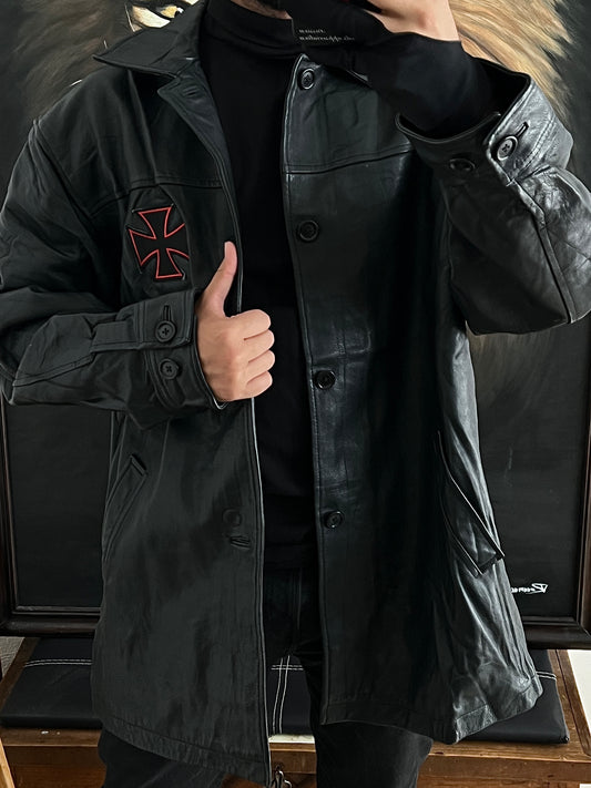 Gabardina talla XL de piel 100% genuina 🤌